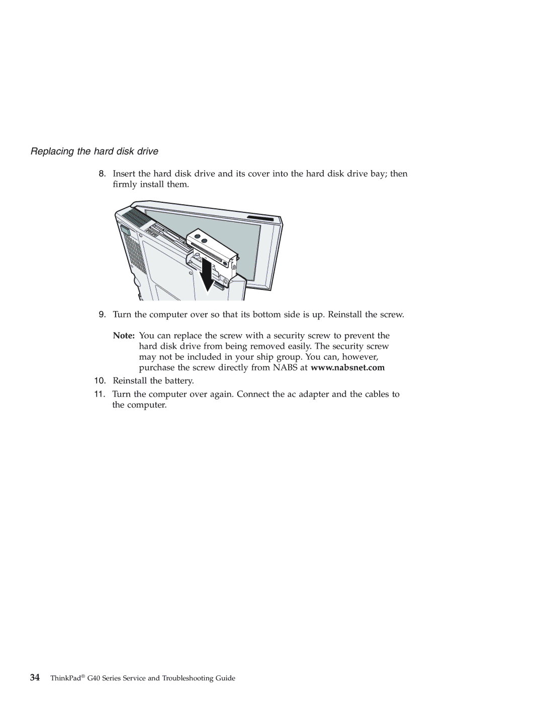 IBM 92P1559 manual Replacing the hard disk drive 