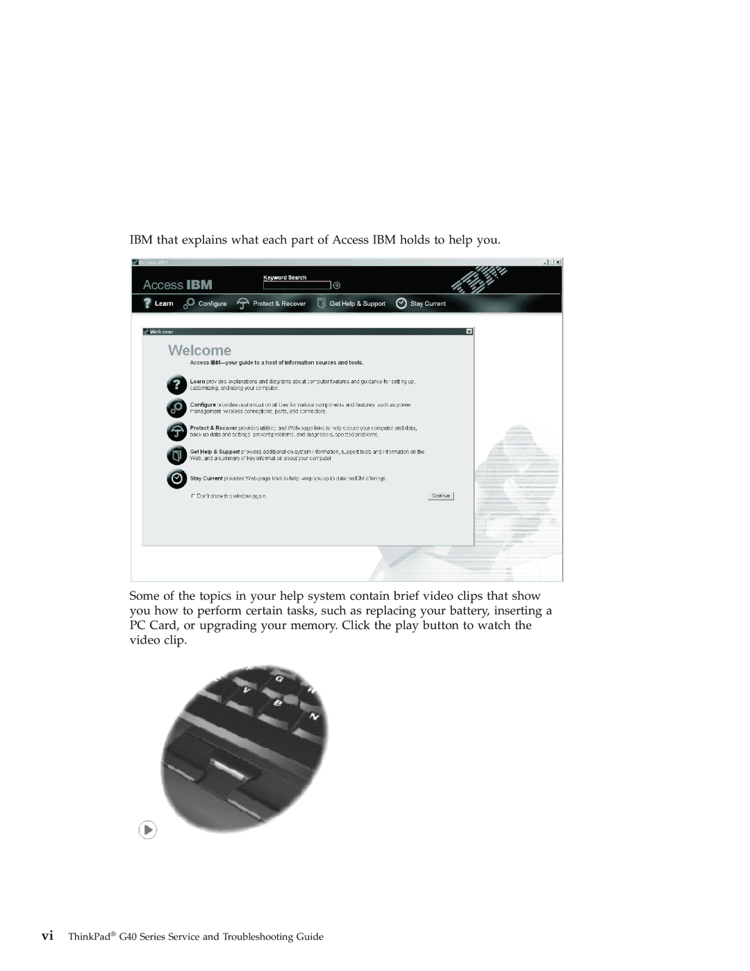 IBM 92P1559 manual Vi ThinkPad G40 Series Service and Troubleshooting Guide 