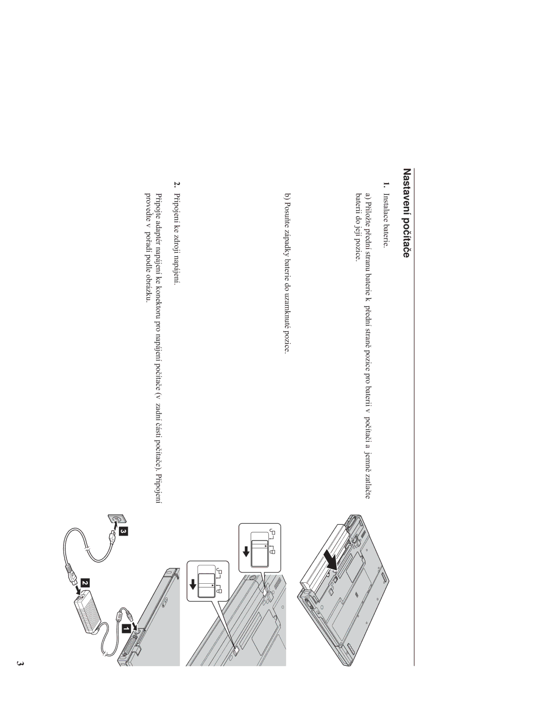 IBM 92P1703 manual Nastavení počítače 