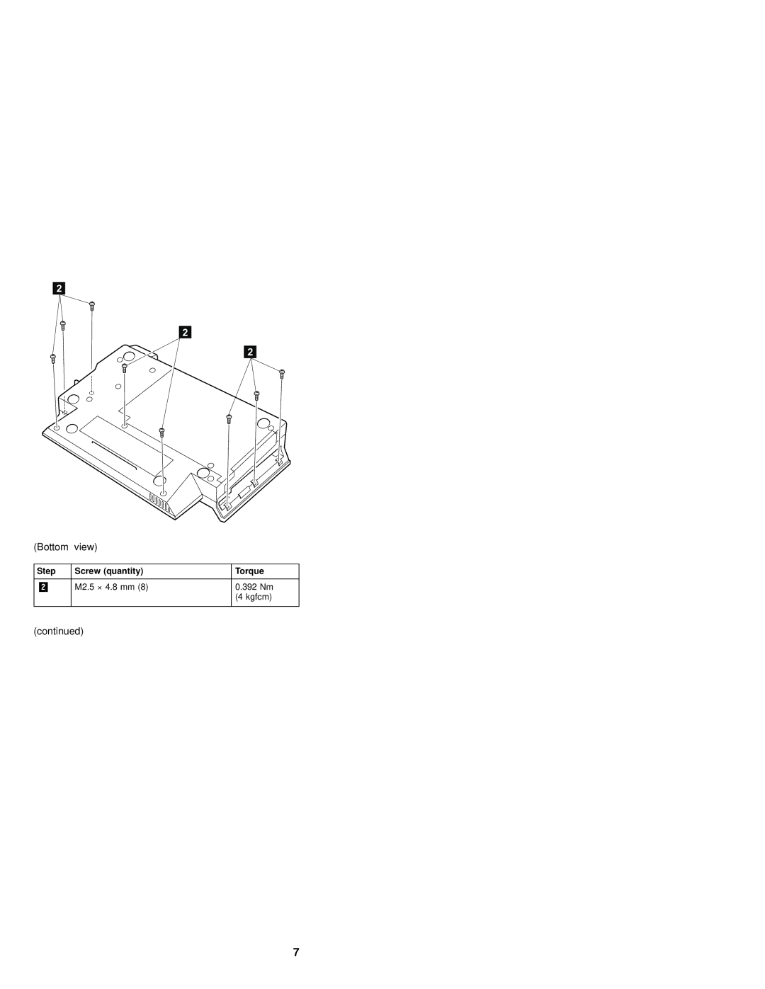 IBM 92P1836 manual Bottom View 