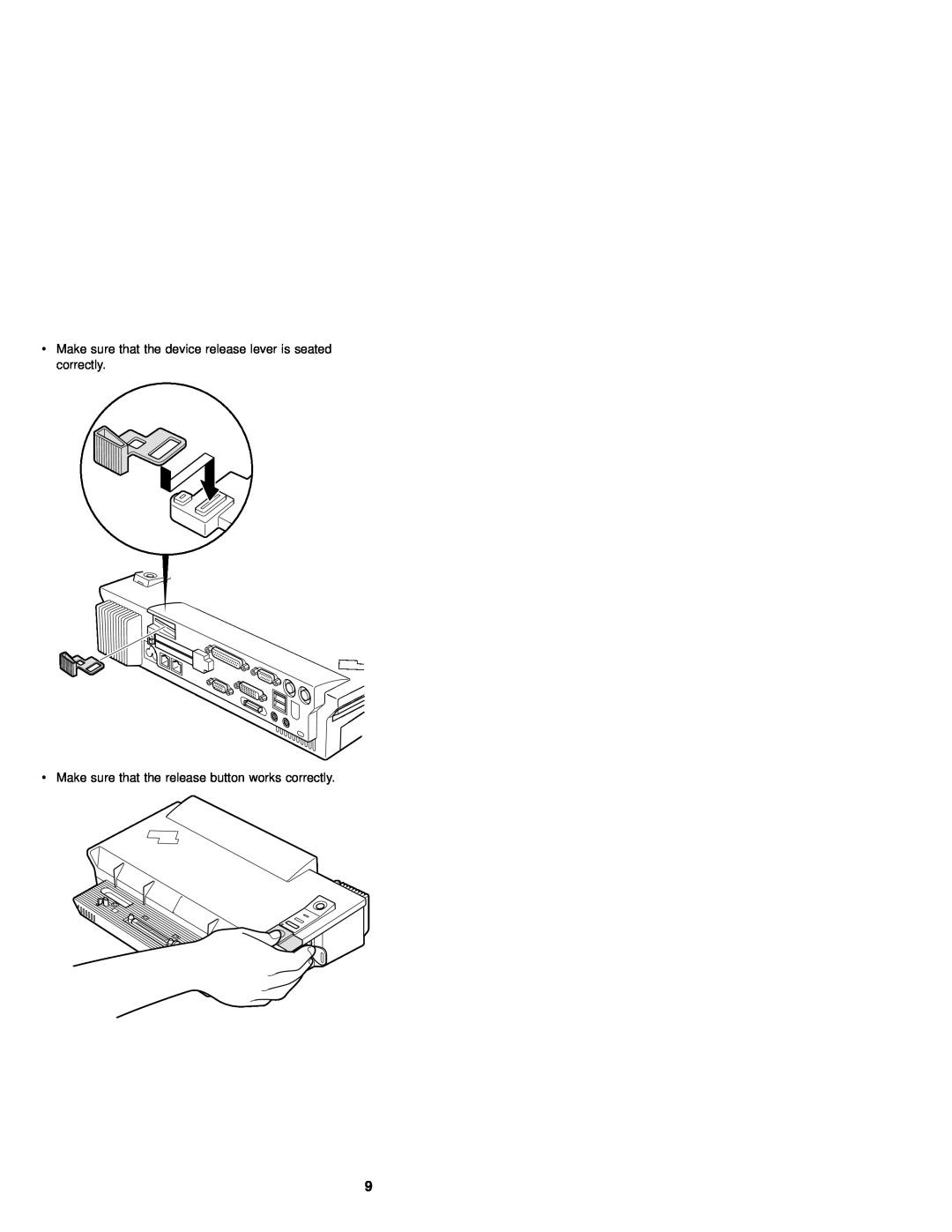 IBM 92P1836 manual v Make sure that the device release lever is seated correctly 