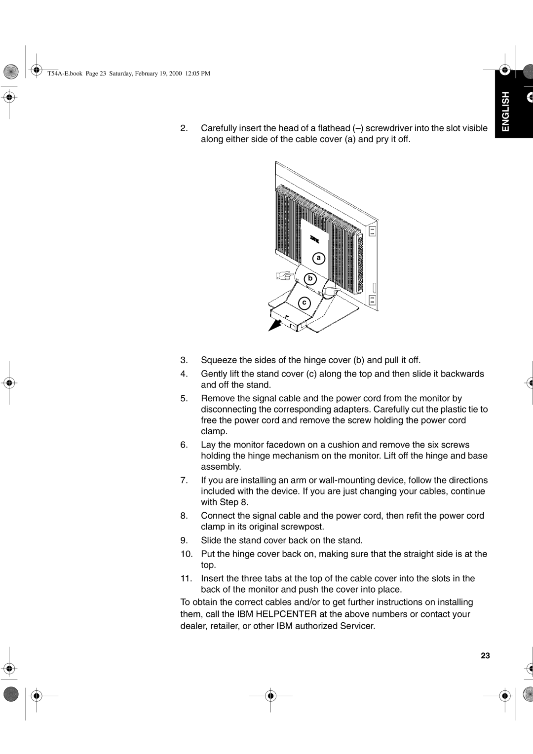 IBM 9511-A, T540 manual T54A-E.book Page 23 Saturday, February 19, 2000 1205 PM 