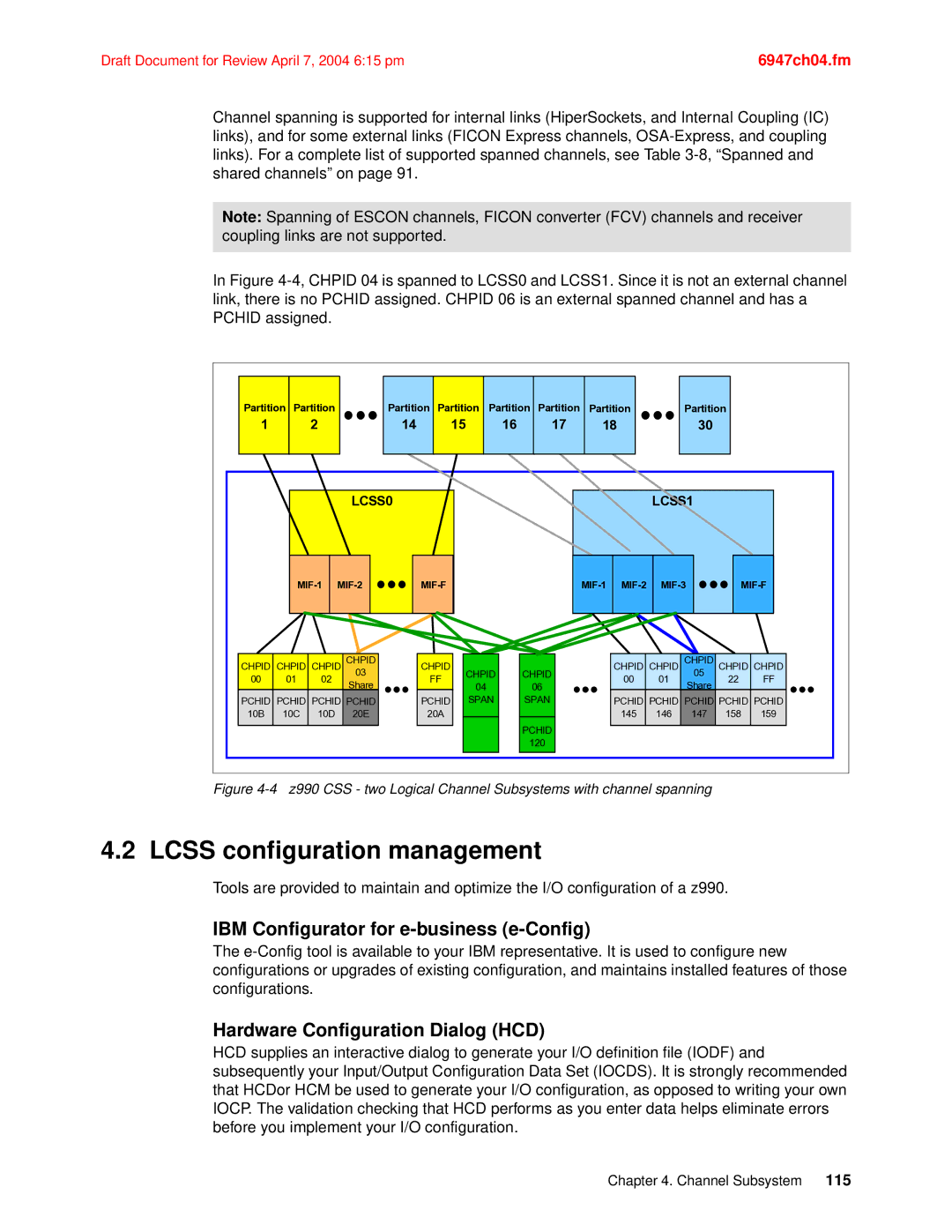 IBM 990 manual Lcss configuration management, IBM Configurator for e-business e-Config, Hardware Configuration Dialog HCD 