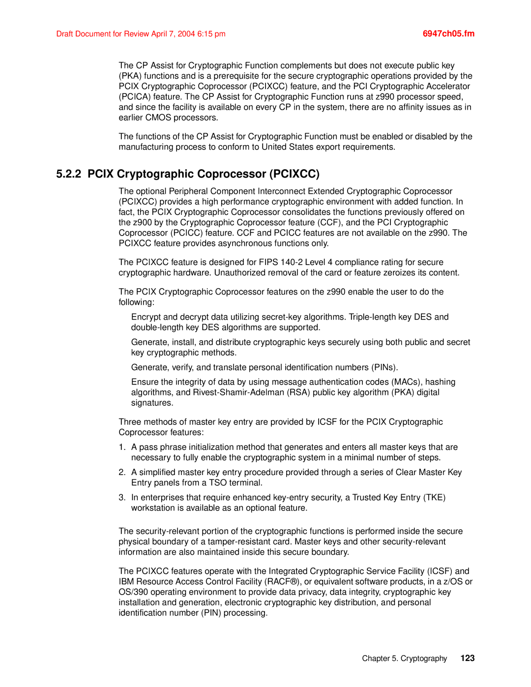 IBM 990 manual Pcix Cryptographic Coprocessor Pcixcc 