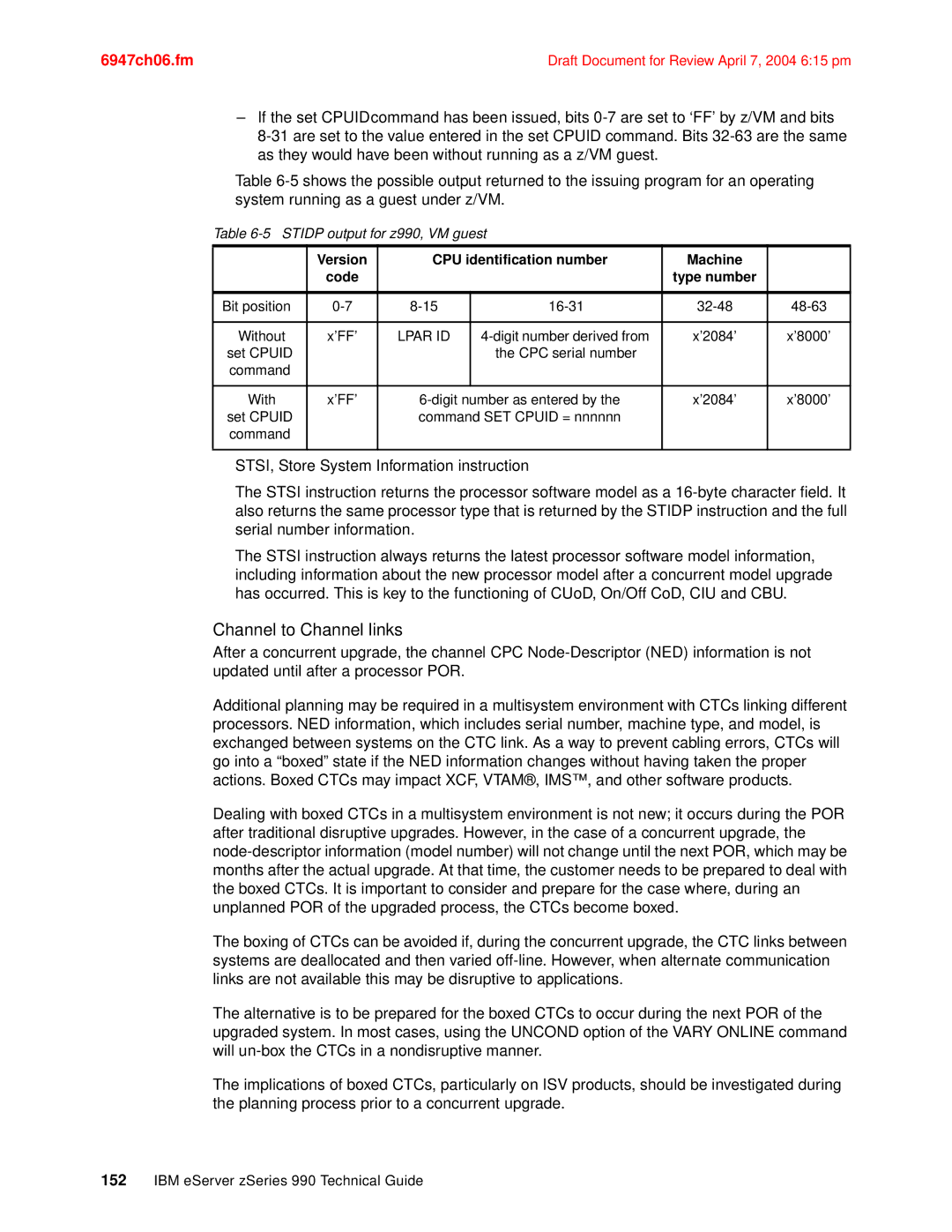 IBM 990 manual Channel to Channel links 