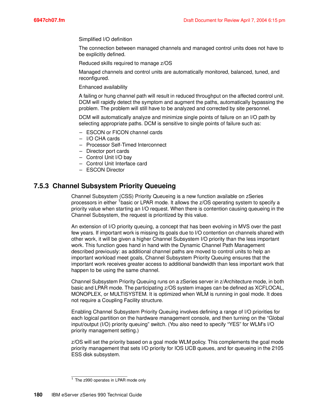 IBM 990 manual Channel Subsystem Priority Queueing 