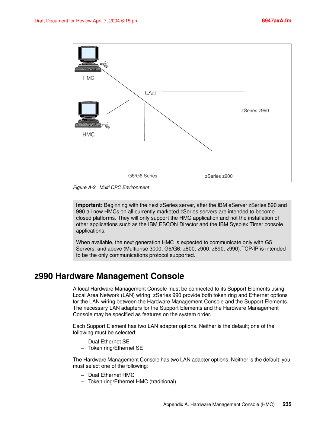 IBM manual Z990 Hardware Management Console, Lan 