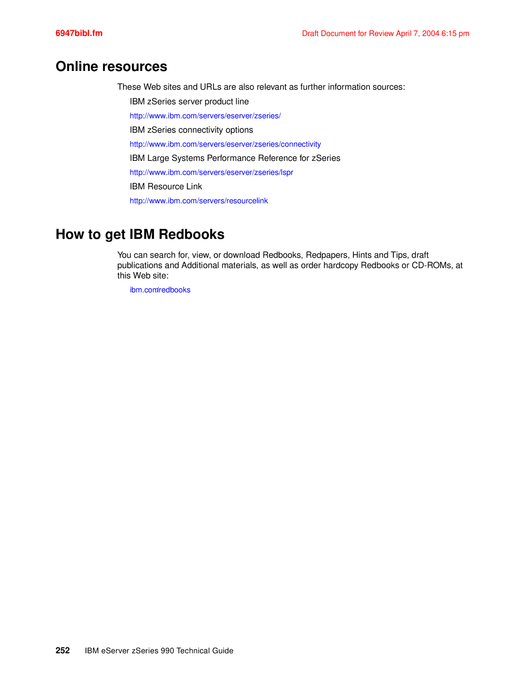 IBM 990 manual Online resources, How to get IBM Redbooks 