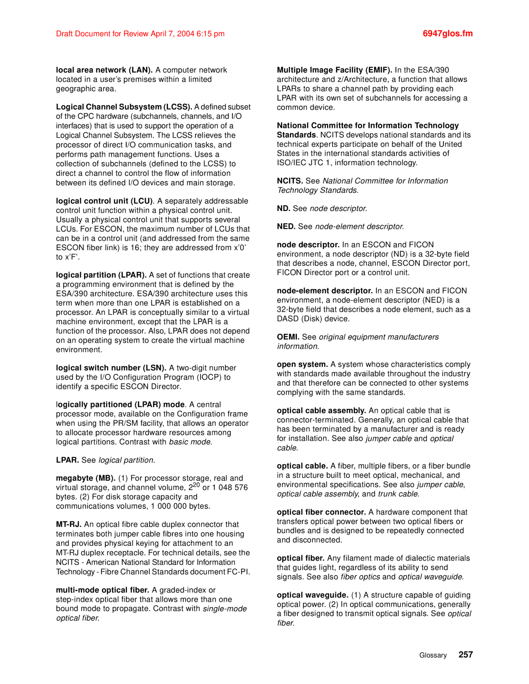 IBM 990 manual Fiber 