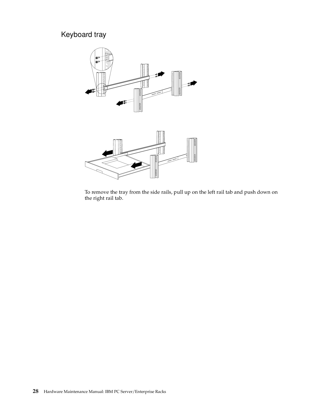 IBM 42X, 9TX, 9TS, 9QX, 9QS, 900, 4SB, 4SA, 42P, 200, 42E, 42S, 4QS, 4QX manual Keyboard tray 