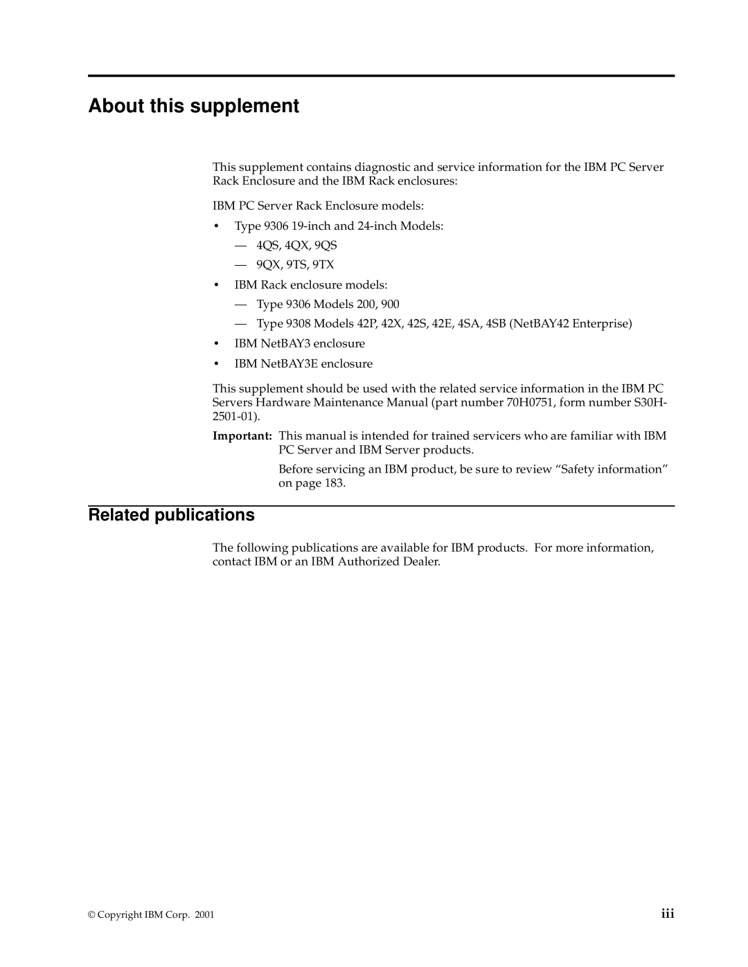 IBM 4SB, 9TX, 9TS, 9QX, 9QS, 900, 4SA, 42P, 42X, 200, 42E, 42S, 4QS, 4QX manual About this supplement, Related publications 