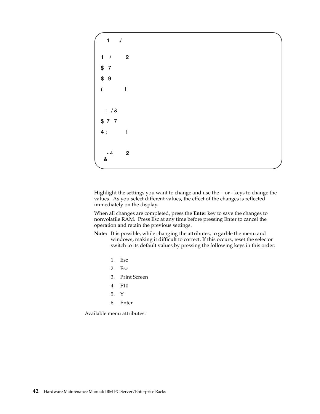 IBM 42X, 9TX, 9TS, 9QX, 9QS, 900, 4SB, 4SA, 42P, 200, 42E, 42S, 4QS, 4QX Hardware Maintenance Manual IBM PC Server/Enterprise Racks 