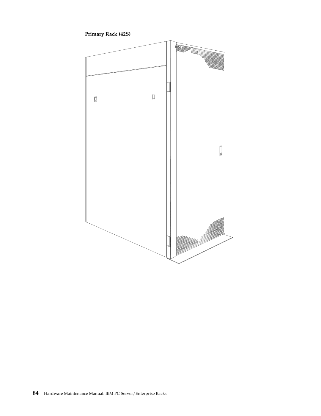 IBM 42X, 9TX, 9TS, 9QX, 9QS, 900, 4SB, 4SA, 42P, 200, 42E, 4QS, 4QX manual Primary Rack 42S 