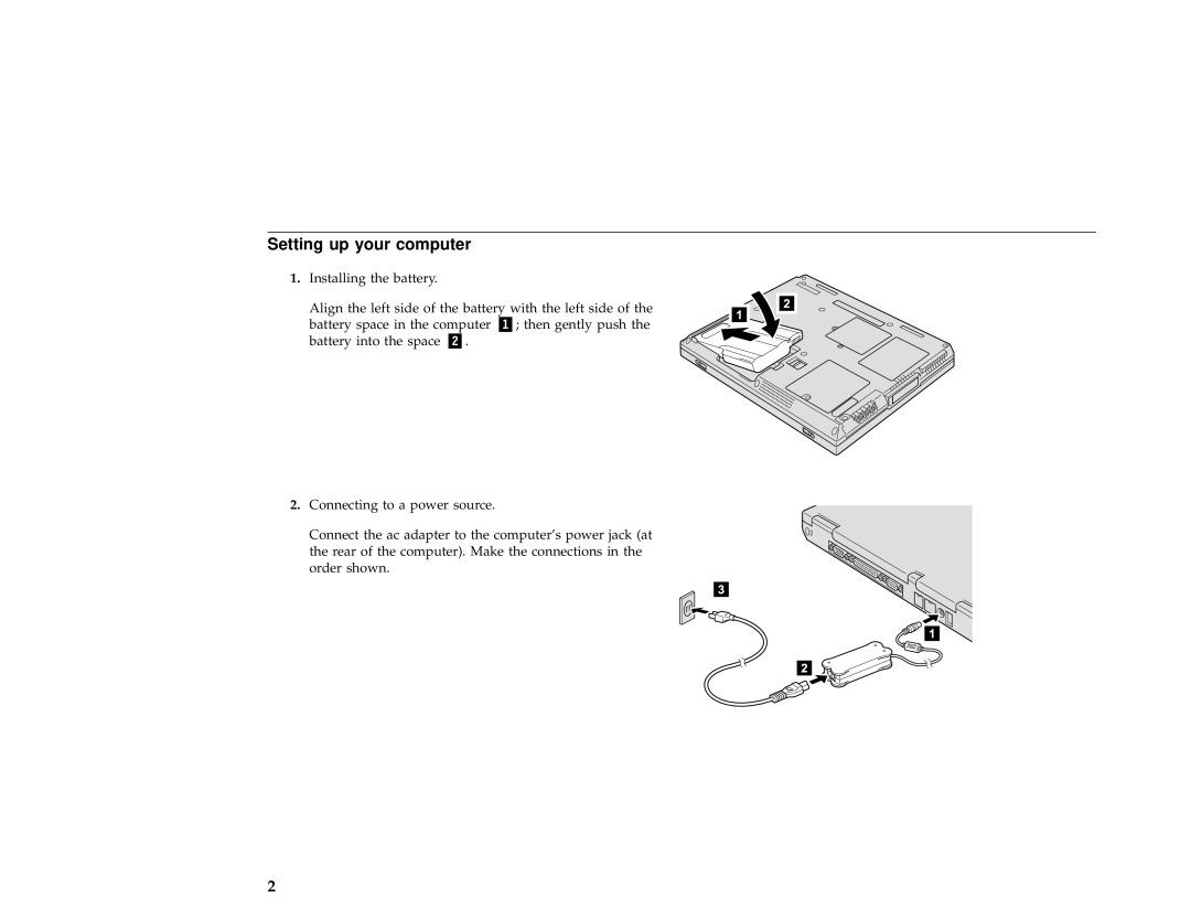 IBM A setup guide Setting up your computer 