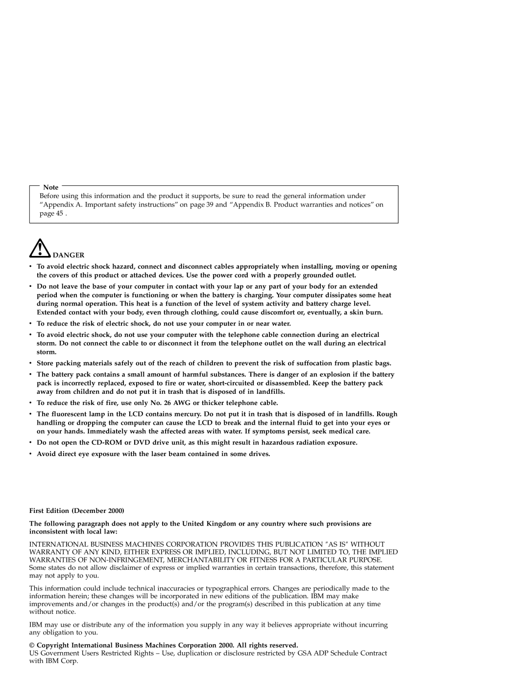 IBM A21e manual 