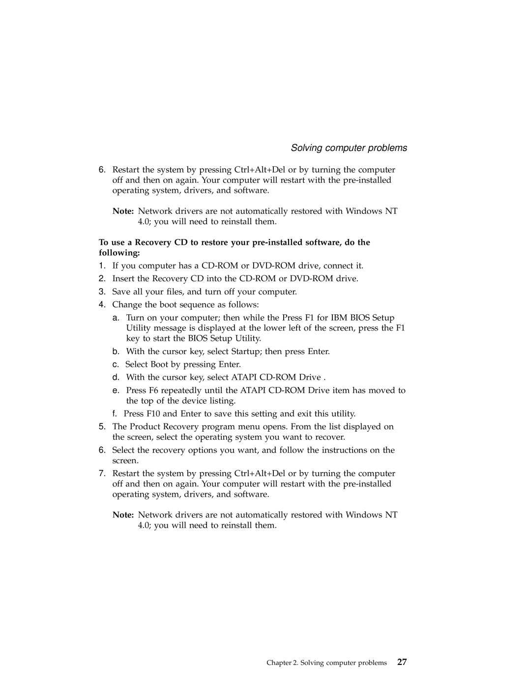 IBM A21e manual Solving computer problems 