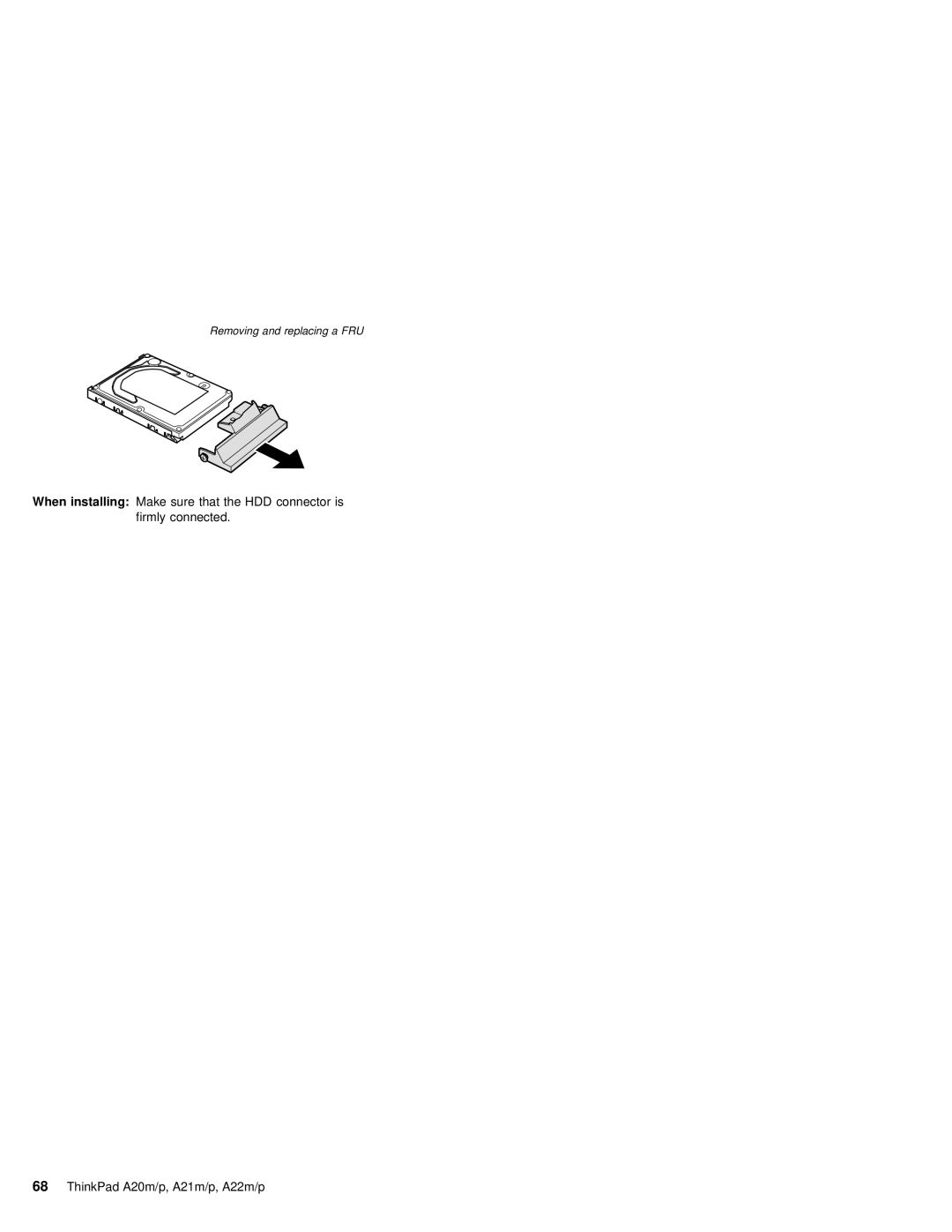 IBM A22M, A21M, A22P, A21P, A20M, MT 2631 manual Removing and replacing a FRU 