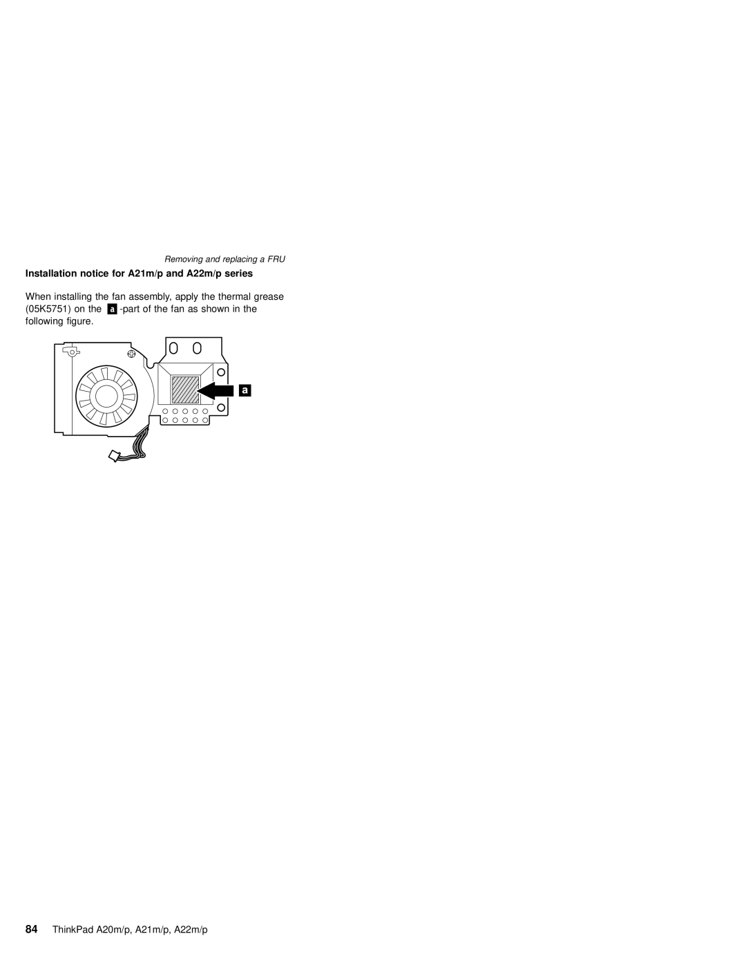 IBM A21M, A22P, A22M, A21P, A20M, MT 2631 manual Installation notice for A21m/p and A22m/p series 