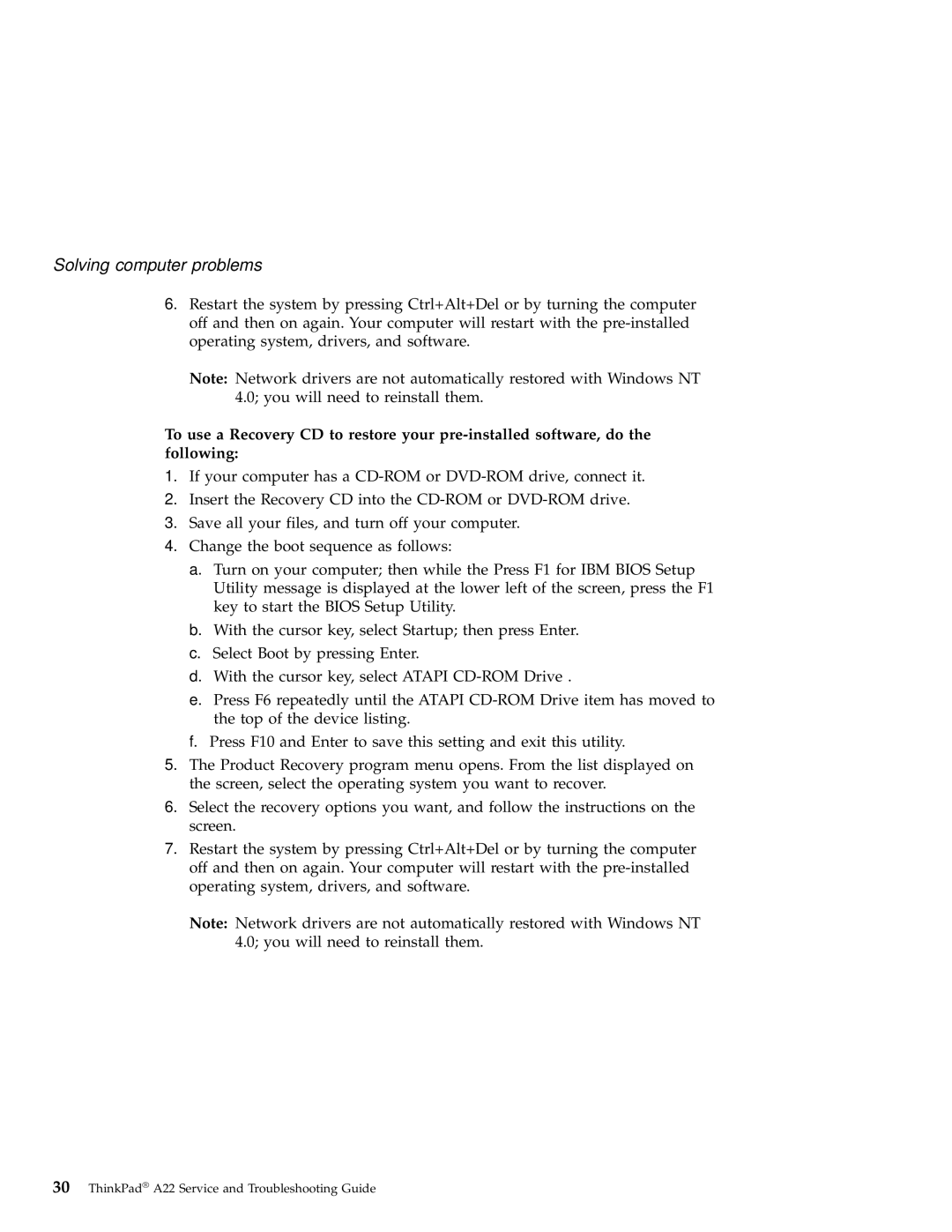 IBM A22 manual Solving computer problems 