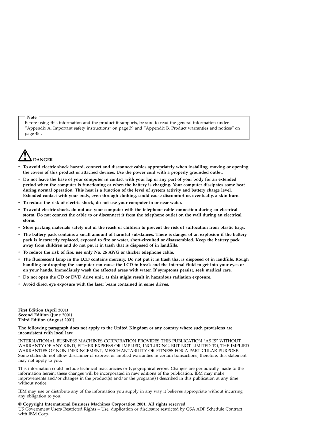 IBM A22e manual 