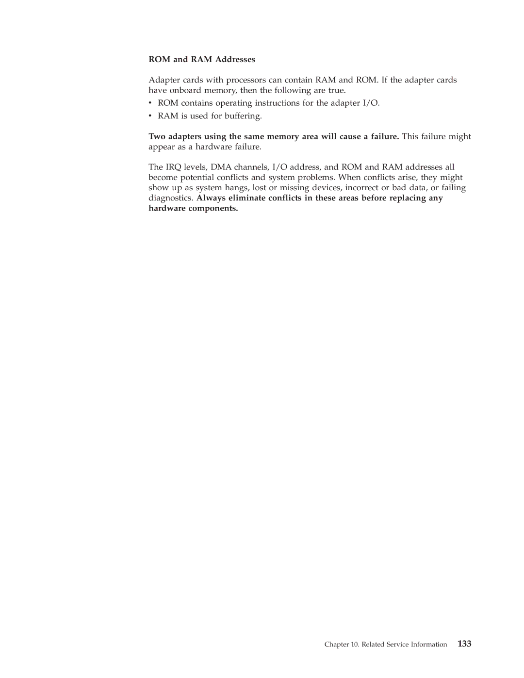 IBM A40P TYPE 6841, A40I TYPE 2271, A40 TYPE 6840 manual ROM and RAM Addresses 