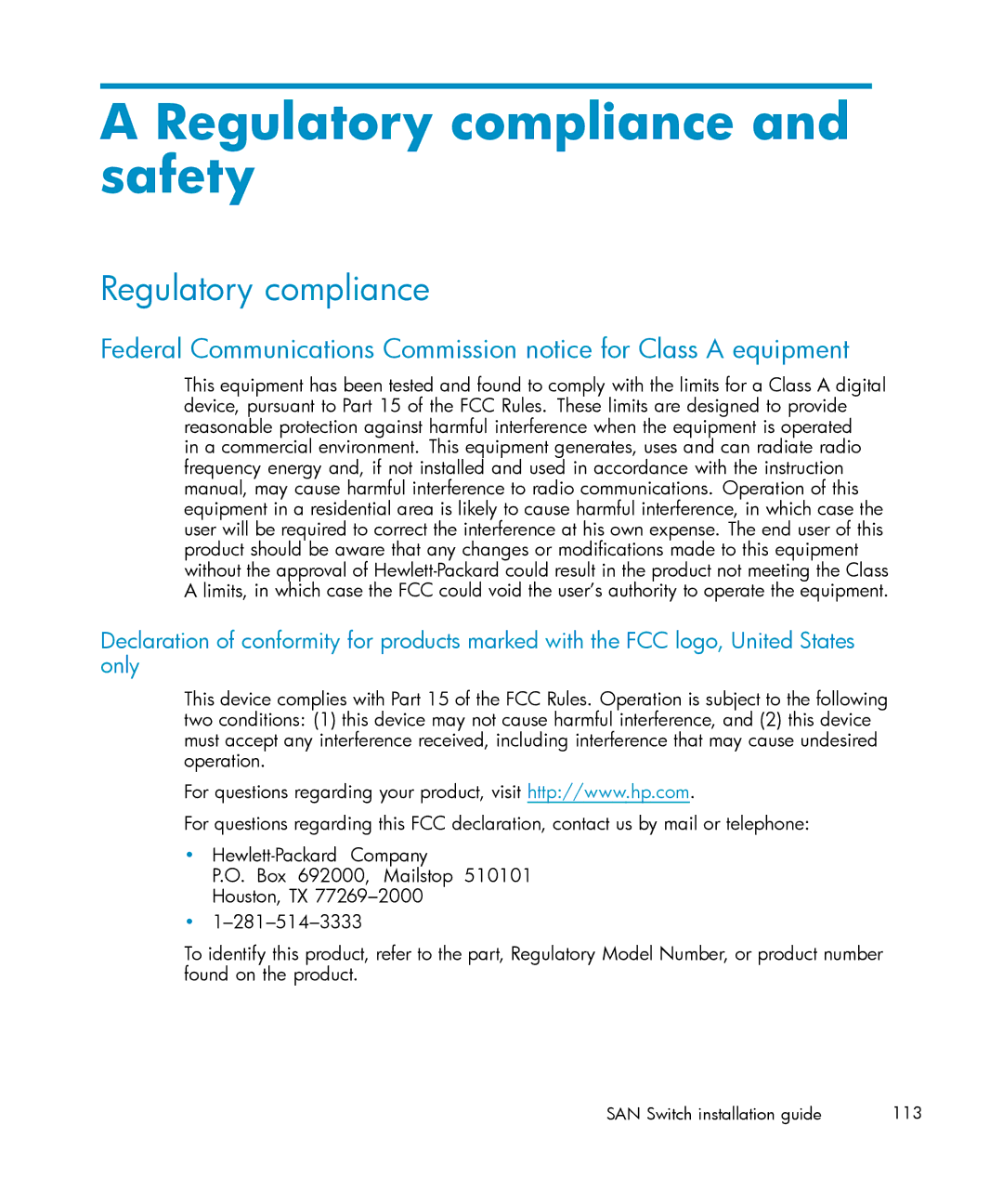 IBM AA-RWF3A-TE manual Regulatory compliance and safety 