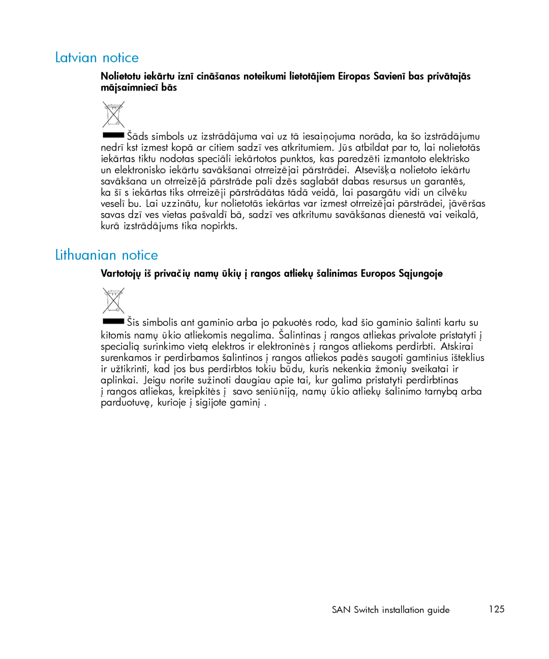 IBM AA-RWF3A-TE manual Latvian notice, Lithuanian notice 