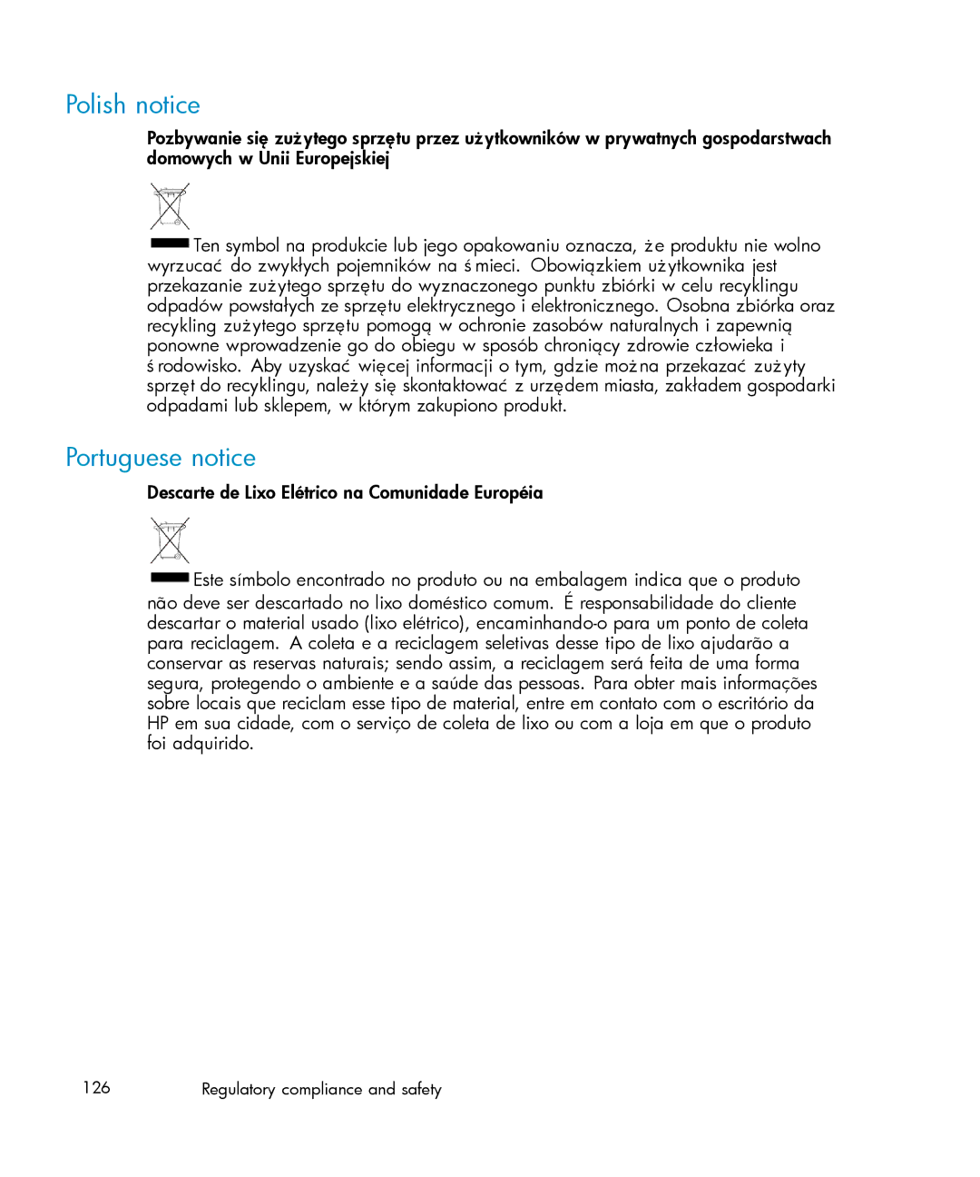 IBM AA-RWF3A-TE manual Polish notice, Portuguese notice 