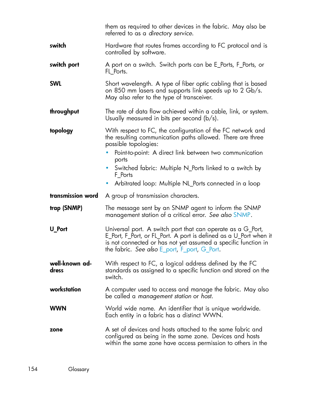 IBM AA-RWF3A-TE manual Referred to as a directory service, On 850 mm lasers and supports link speeds up to 2 Gb/s 