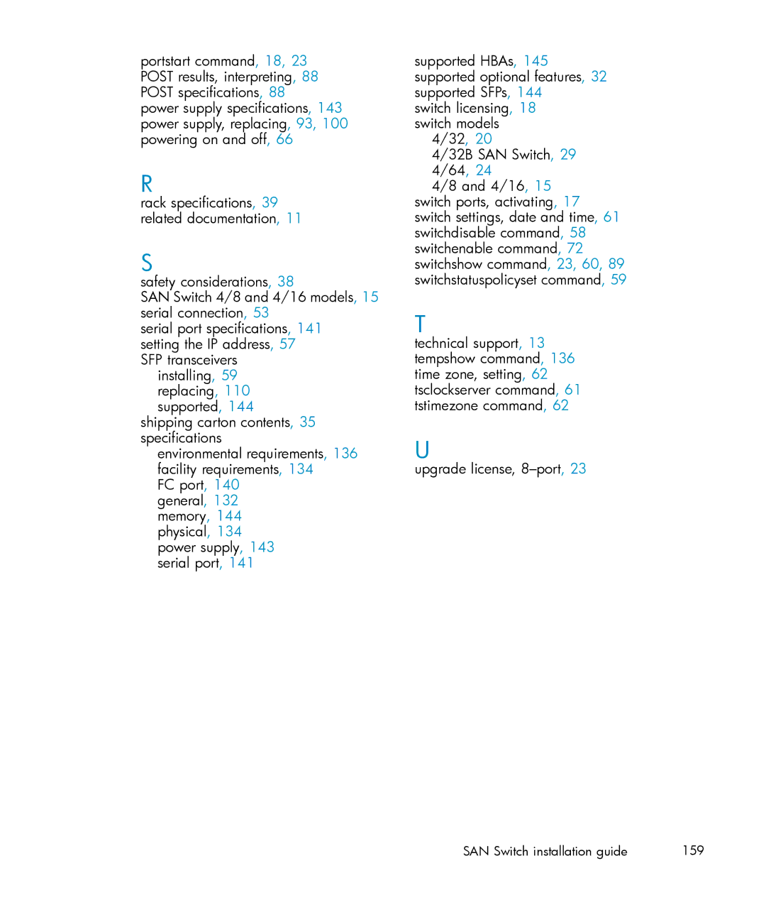 IBM AA-RWF3A-TE manual SAN Switch installation guide 159 