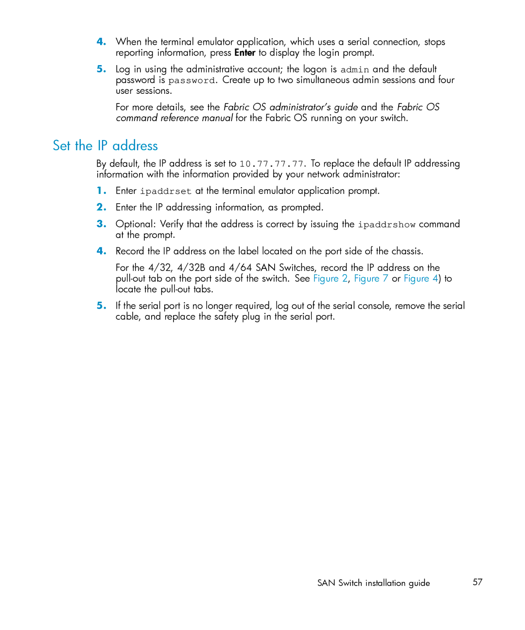 IBM AA-RWF3A-TE manual Set the IP address 