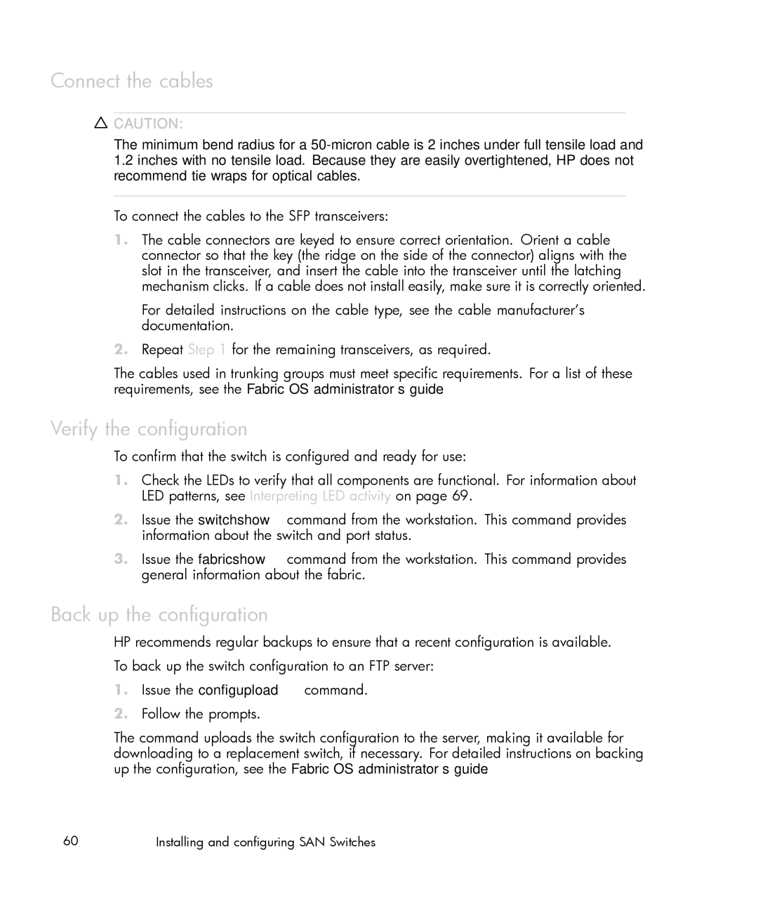 IBM AA-RWF3A-TE manual Connect the cables, Verify the configuration, Back up the configuration 