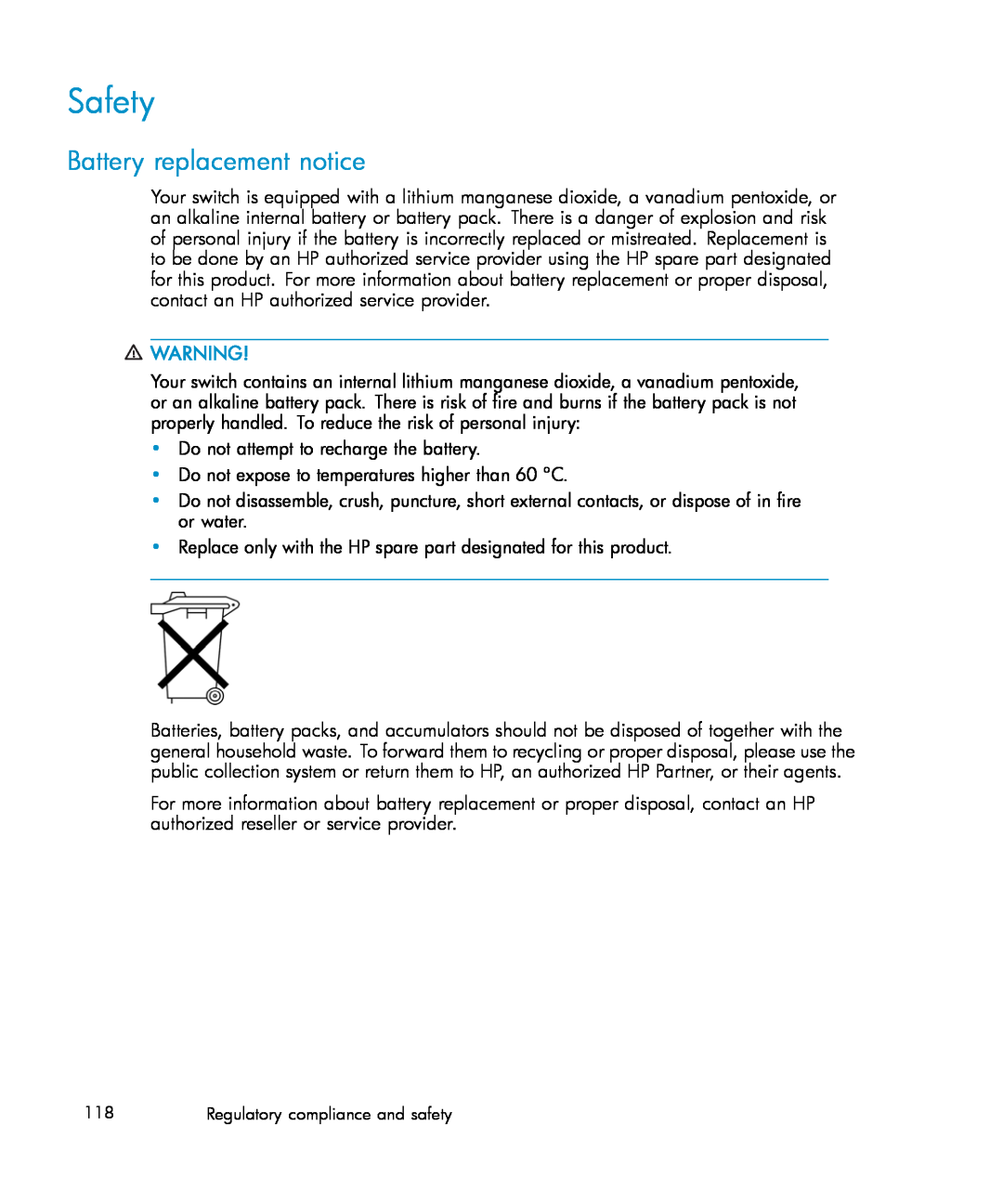 IBM AA-RWF3A-TE manual Safety, Battery replacement notice 