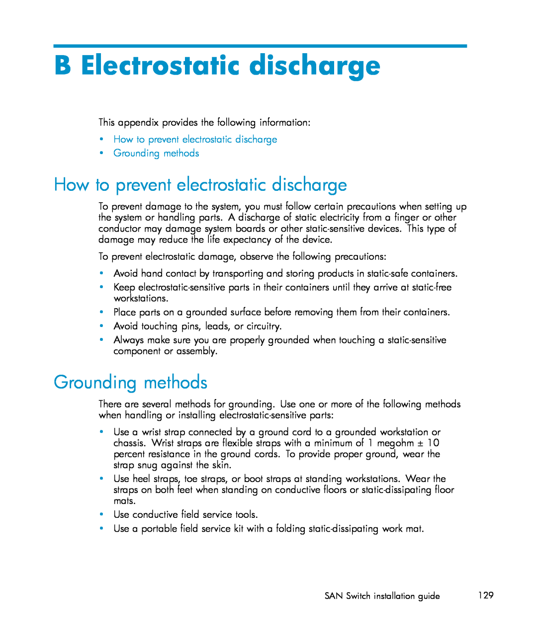 IBM AA-RWF3A-TE manual B Electrostatic discharge, How to prevent electrostatic discharge, Grounding methods 