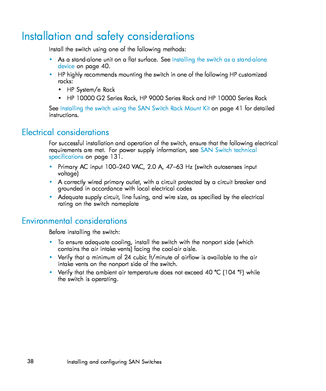 IBM AA-RWF3A-TE manual Installation and safety considerations, Electrical considerations, Environmental considerations 