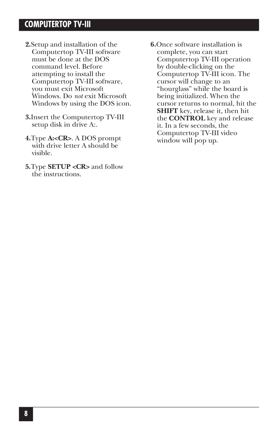 IBM AC453A manual Computertop TV-III 