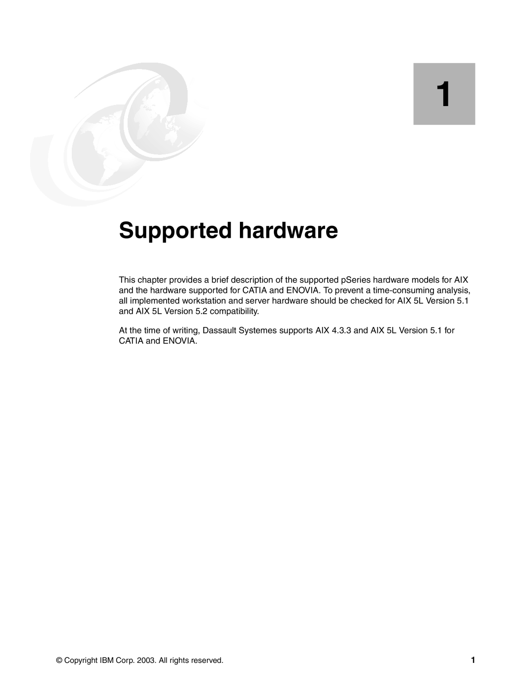 IBM AIX 4.3, AIX5L manual Supported hardware 