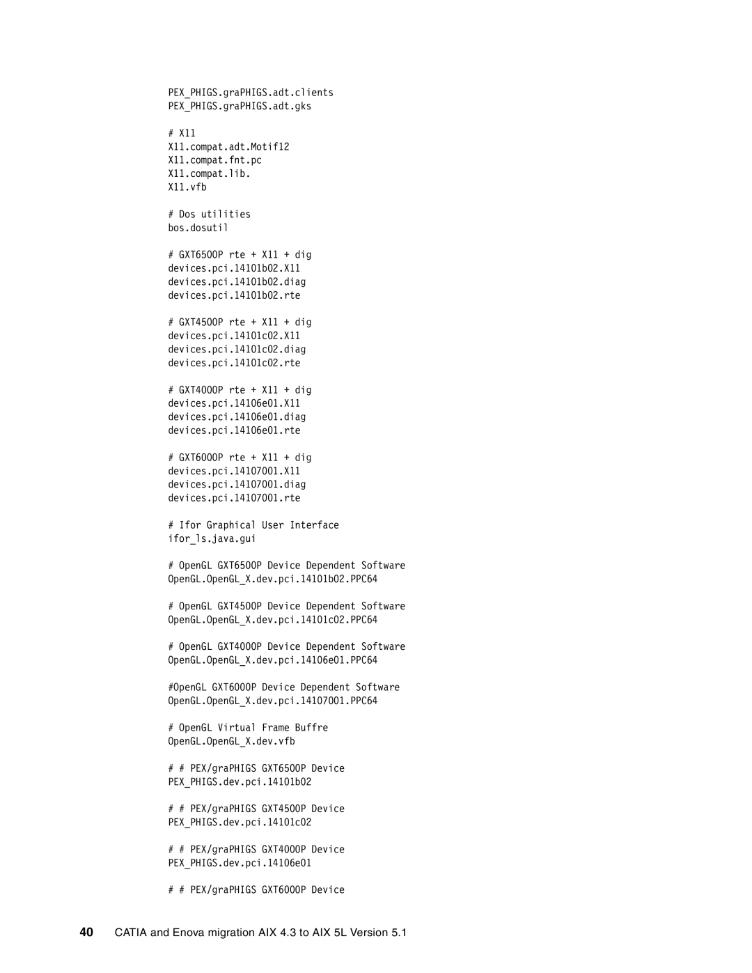 IBM AIX5L manual Catia and Enova migration AIX 4.3 to AIX 5L Version 