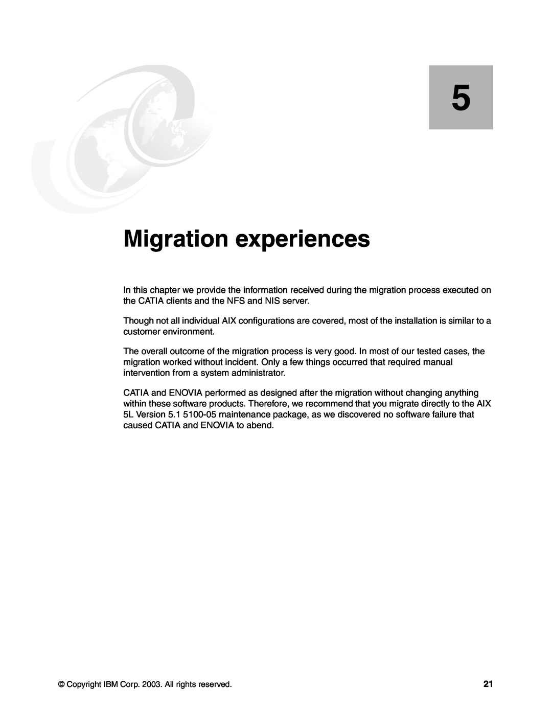 IBM AIX 4.3, AIX5L manual Migration experiences 