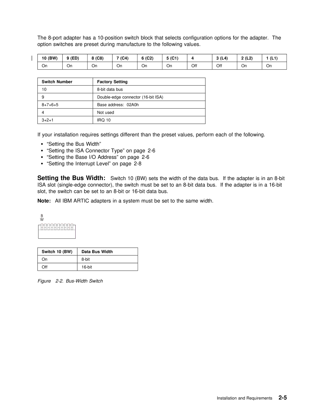 IBM ARTIC186 manual Width 