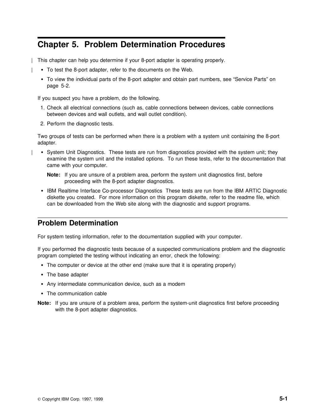 IBM ARTIC186 manual Problem Determination Procedures 