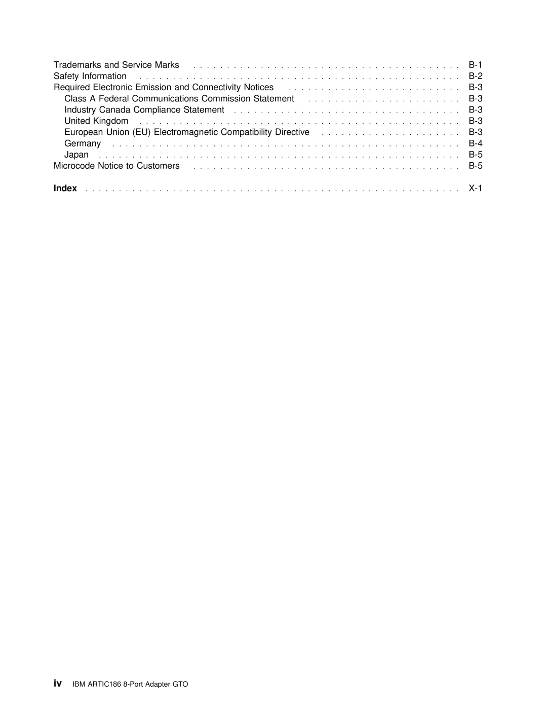 IBM ARTIC186 manual Class a Federal Communications Commission 