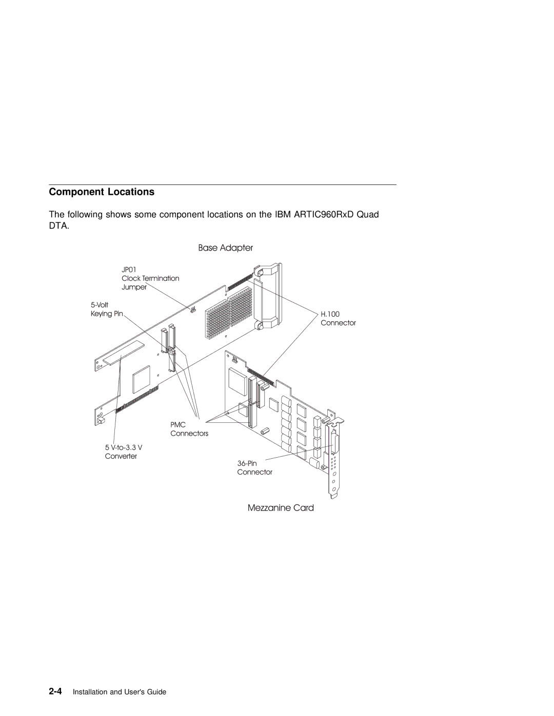 IBM ARTIC960RxD manual Component Locations 