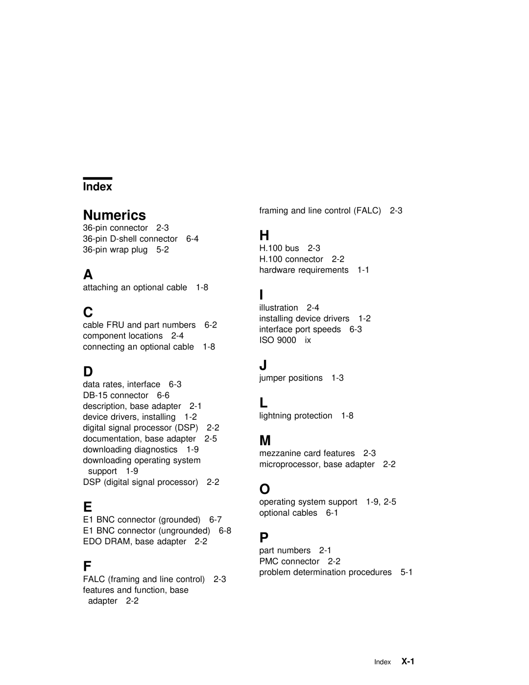 IBM ARTIC960RxD manual Index, Bnc, Edo 