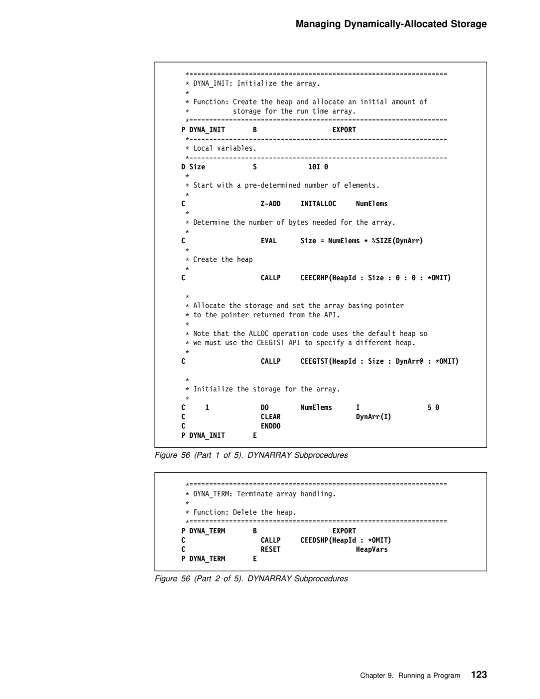 IBM AS/400 manual ADD Initalloc, Enddo Dynainit, Dynaterm Export Callp, Reset 