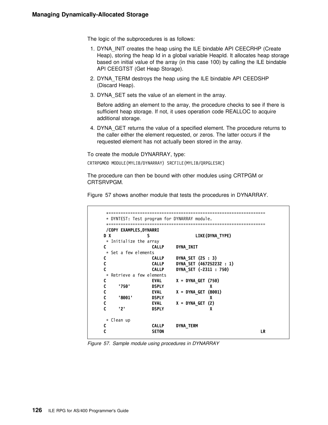 IBM AS/400 manual Get Heap Storage, Crtsrvpgm 