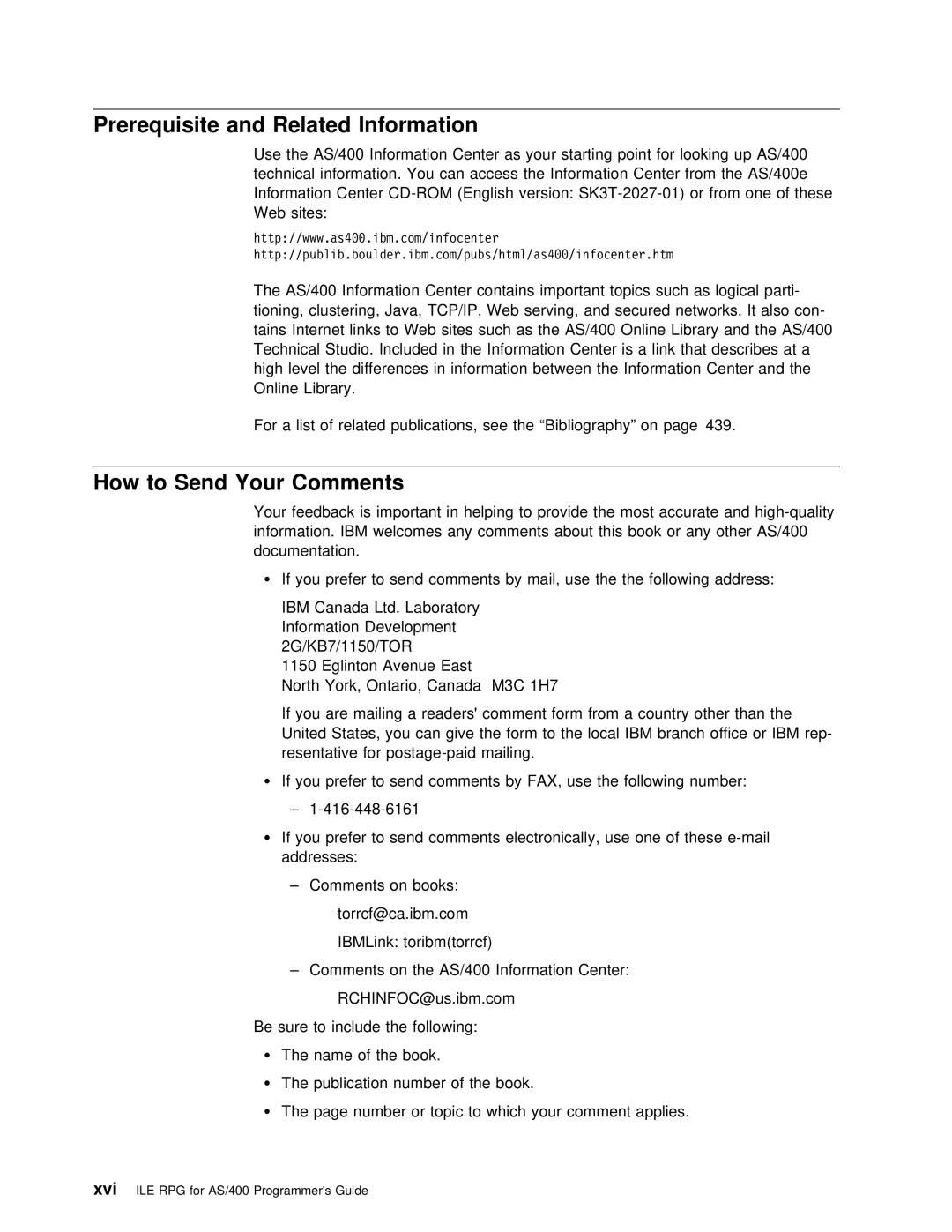 IBM AS/400 manual Prerequisite and Related Information, How to Send Your Comments 