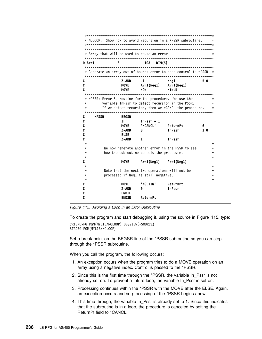 IBM AS/400 manual After the Else, Move Inlr, Else ADD 