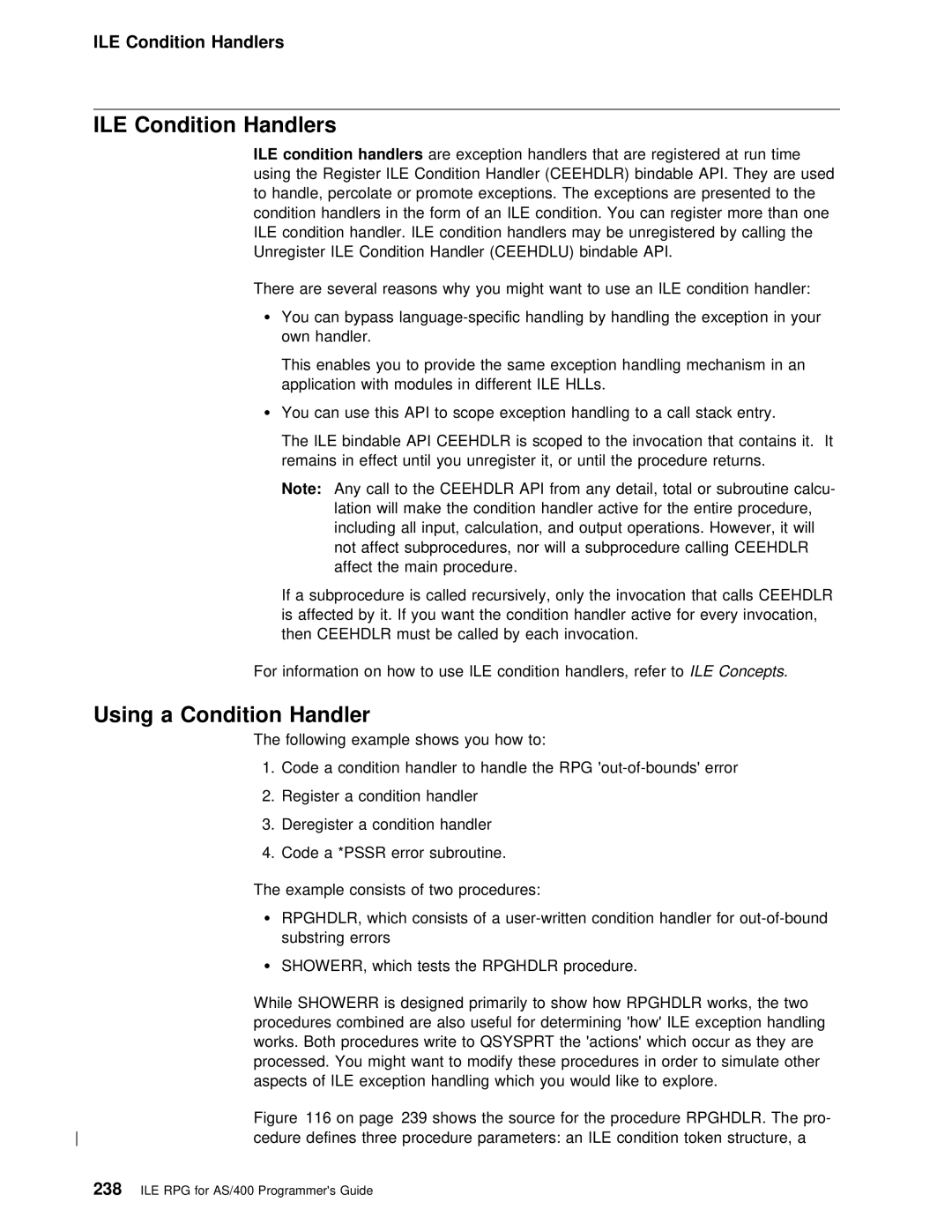 IBM AS/400 manual ILE Condition Handlers, Using a Condition Handler, Condition token 