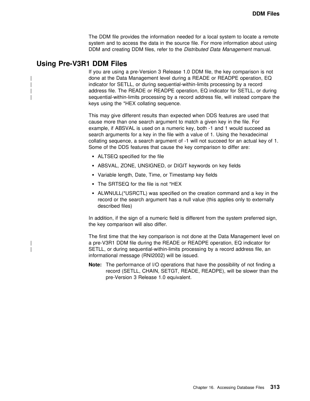 IBM AS/400 manual Pre-V3R1 DDM, ReferDistributedto the Data 